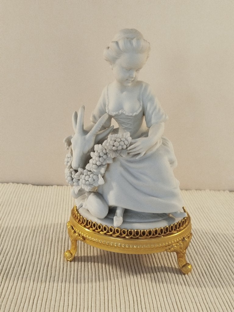 2 figurines en biscuit blanc - Unterweissbach, Enlèvement, Utilisé, Autres types