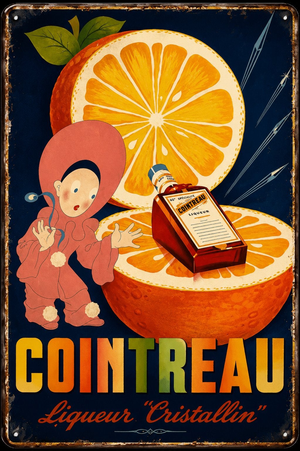 Metalen reclamebord Cointreau liqueur retro vintage mancave, Ophalen of Verzenden, Nieuw, Reclamebord