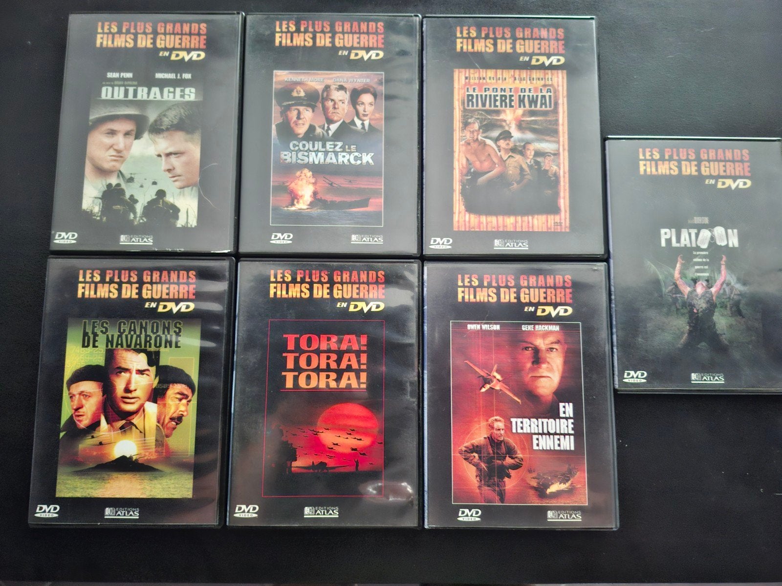 Te koop 7 dvd-collectie The Greatest War Movies, Inclusief DVD, Frans, Vanaf 9 jaar, Ophalen of Verzenden
