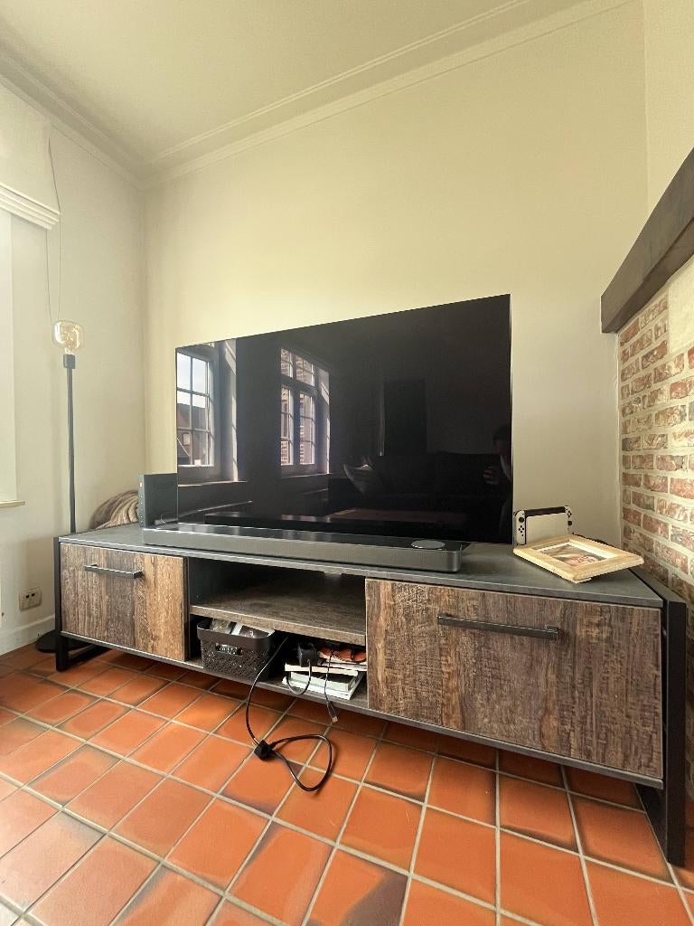 Tv meubel - Nieuwstaat, Huis en Inrichting, Ophalen, 150 tot 200 cm, Zo goed als nieuw, Minder dan 100 cm