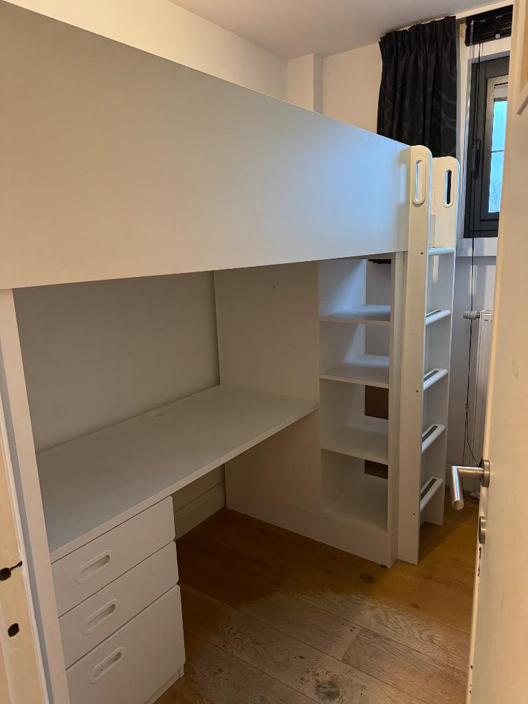 Hoogslaper met bureau en kast IKEA, Ophalen, Gebruikt, Hoogslaper, Eenpersoons