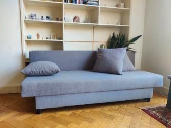 Canapé-lit avec coussins, 125 à 150 cm, Enlèvement, Utilisé, Deux personnes