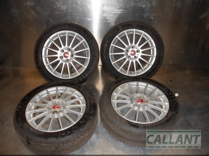 velgen Jaguar + band en tms sensor 4x, Ophalen, Gebruikt, Banden en Velgen, 17 inch