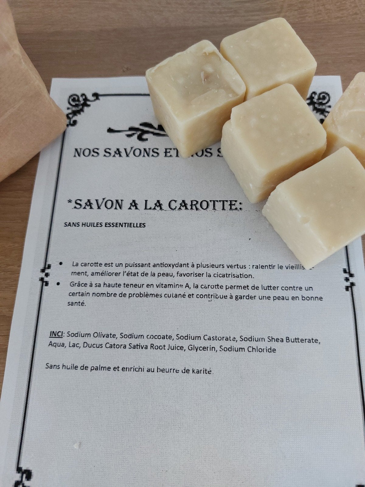 savons artisanal., Enlèvement