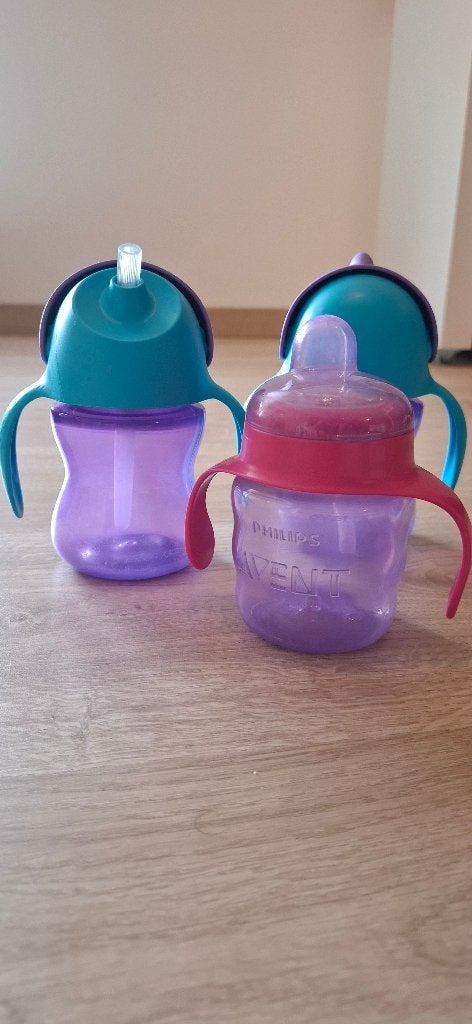 babyflessen + bord en beker, Sport en Fitness, Drinkbussen, Ophalen, Gebruikt