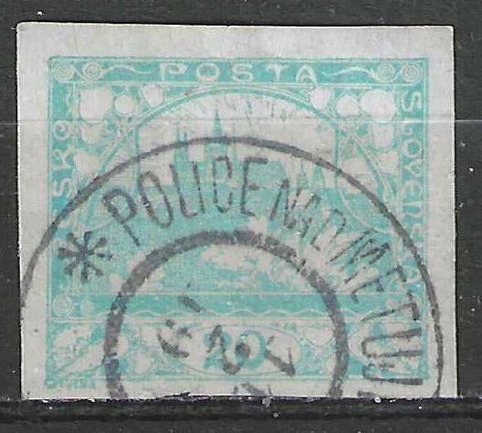 Tchécoslovaquie 1918/1920 - Yvert 8 - Hradcany - 20 h. (ST), Envoi, Affranchi