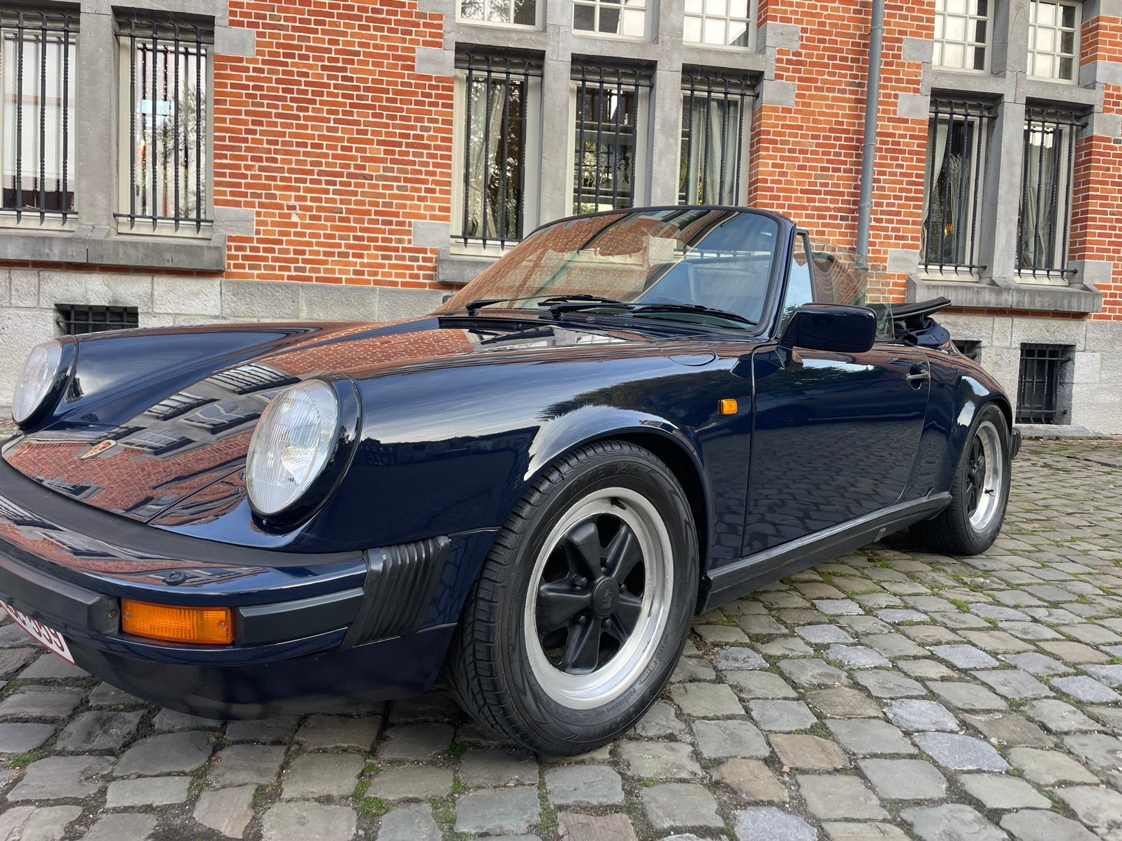 Porsche 911 cabrio, Auto's, Achterwielaandrijving, Cabriolet, Blauw, Leder en Stof