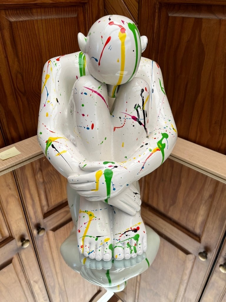 Sculpture moderne, sculpture de femme nue, style coloré, Antiquités & Art, Enlèvement