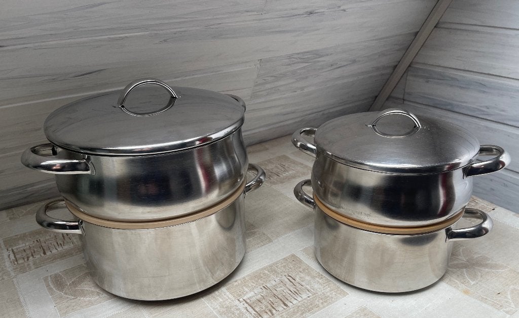 Kookpotten, Huis en Inrichting, Keuken | Potten en Pannen, Ophalen, Inox, Zo goed als nieuw, Kookpan
