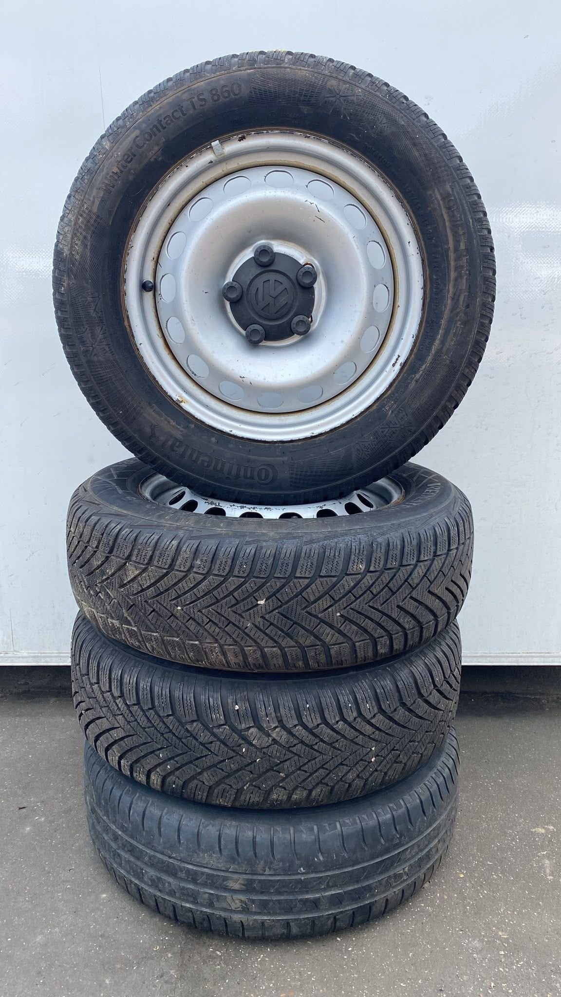 Volkswagen Caddy Golf 5 6 7 8 Velgen 195-65-15 5x112 - Set 2, Auto-onderdelen, Banden en Velgen, Gebruikt, -, -, Banden en Velgen