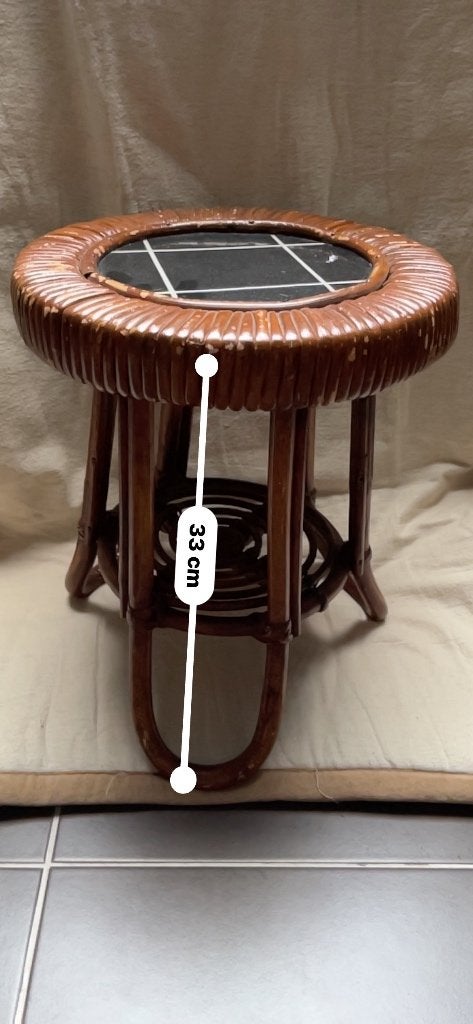 table basse, Maison & Meubles, Rond, Enlèvement, Utilisé, Moins de 50 cm