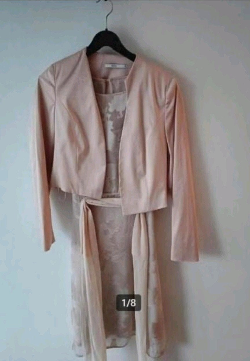 roze (bridal pink) jurk en blazer STEPS maat 38 A-lijn, Maat 38/40 (M), Nieuw, Ophalen of Verzenden, Knielengte