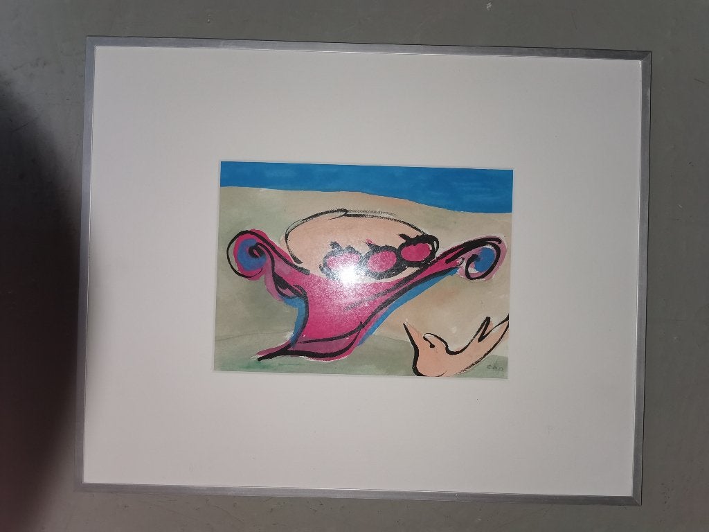 Groupe Cobra Carl-Henning Pedersen, Enlèvement, Signé, Papier