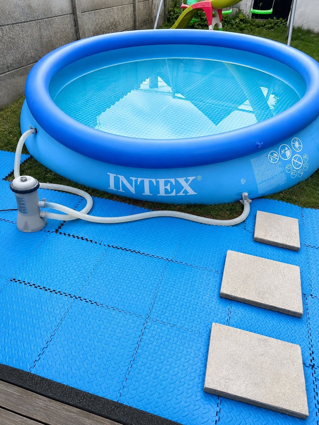 INTEX-zwembad met een diameter van 3,66 m x 76 cm, Tuin en Terras, Zwembaden, Zo goed als nieuw, Ophalen