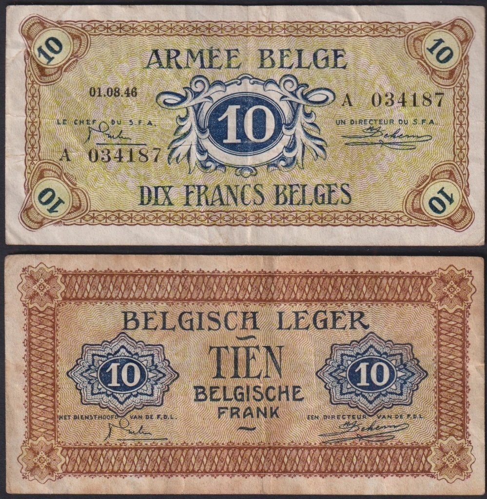 Billet de banque de l'armée belge, Timbres & Monnaies, Enlèvement ou Envoi, Billets en vrac