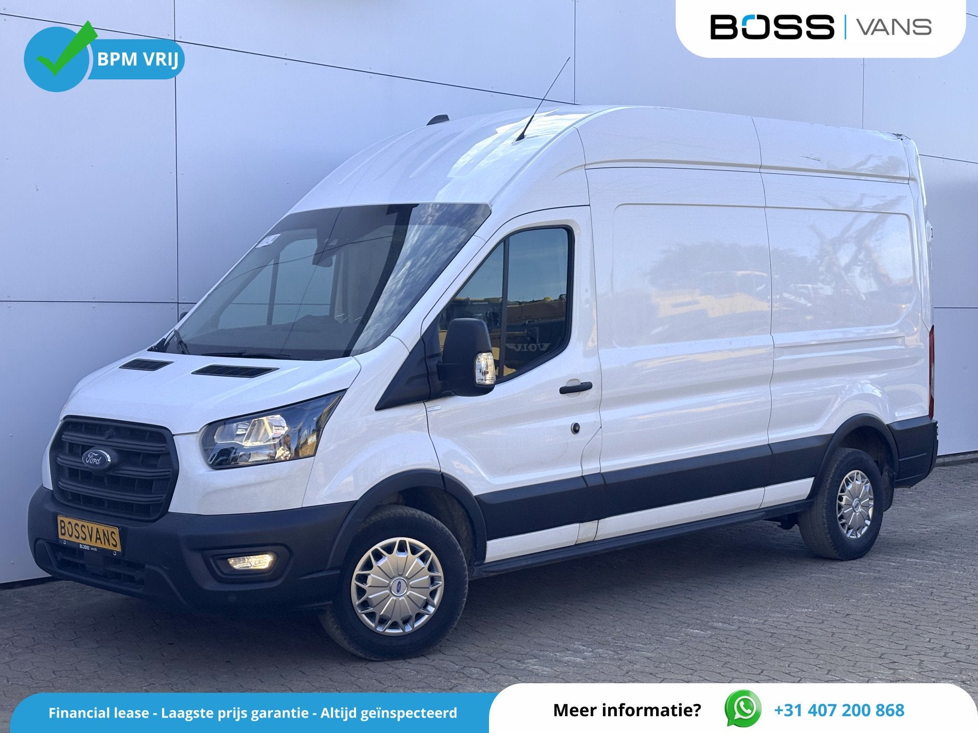 Ford Transit 350 2.0 TDCI 170PK L3H3 Airco Cruise Control Pa, Auto's, Voorwielaandrijving, Stof, 4 cilinders, Wit