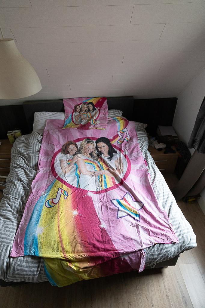 Dekbed overtrek 1 persoon, Kinderen en Baby's, Kinderkamer | Beddengoed, Ophalen, Gebruikt, Meisje, Dekbedovertrek