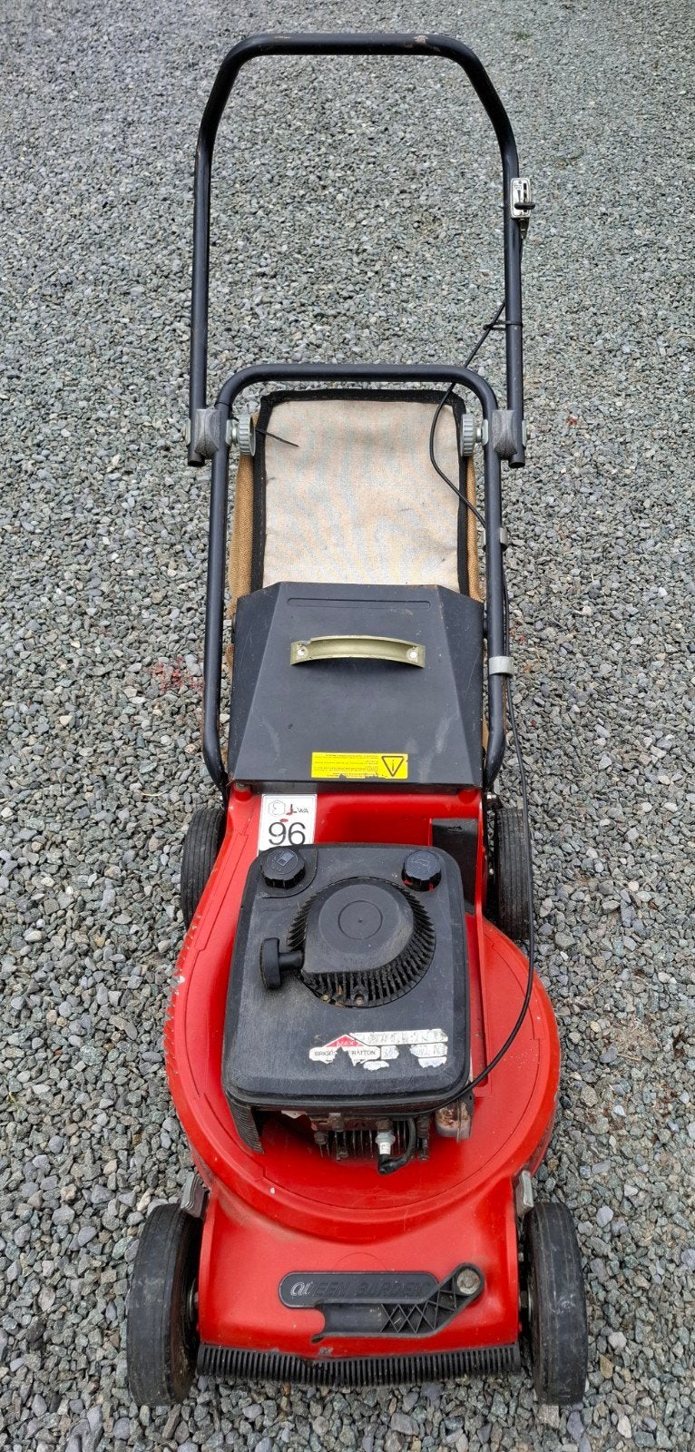 benzine grasmaaier (Brigs and Stratton motor), Tuin en Terras, Grasmaaiers, Ophalen, Gebruikt, Benzine-grasmaaier, Versnellingen