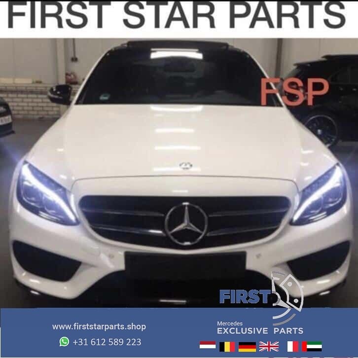W205 AMG Voorbumper Mercedes C Klasse 2014- 2018 bumper PDC, Utilisé, -, Avant, -