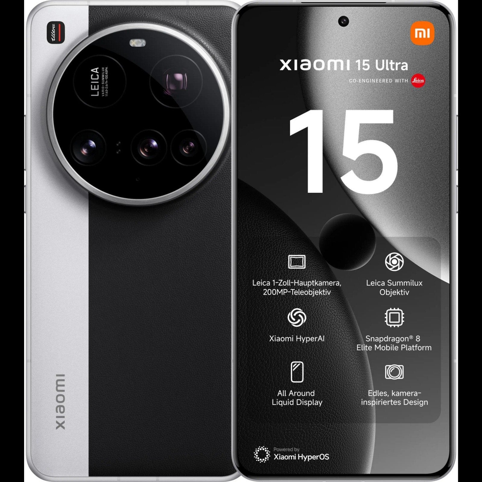 XIAOMI 15 Ultra-512 GB Zwart, Zilver + Photography Kit, Télécoms, Autres modèles, 6 mégapixels ou plus, Enlèvement, Utilisé