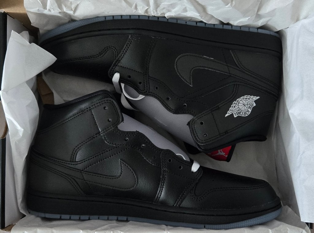 Nike Air Jordan 1 Mid SE Noir Blanc Gris Loup Noir (Neuf), Enlèvement ou Envoi, Neuf