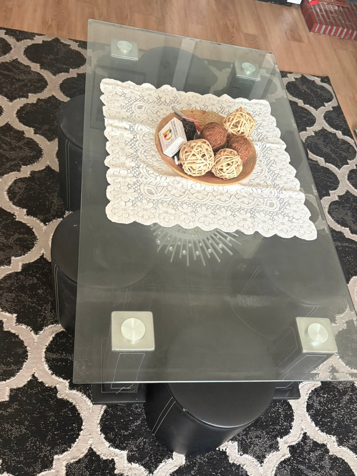 Table basse vitrée, Maison & Meubles, Neuf, 100 à 150 cm, Verre, Enlèvement