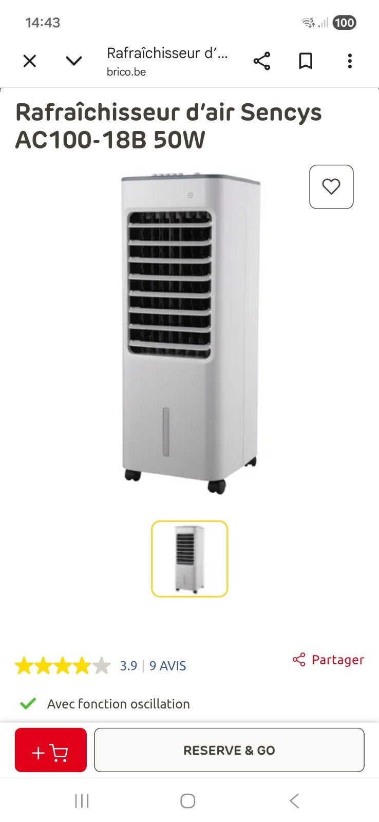 Climatiseur SENCYS modele:AC100-18B NEUF, Electroménager, Climatiseurs, Neuf