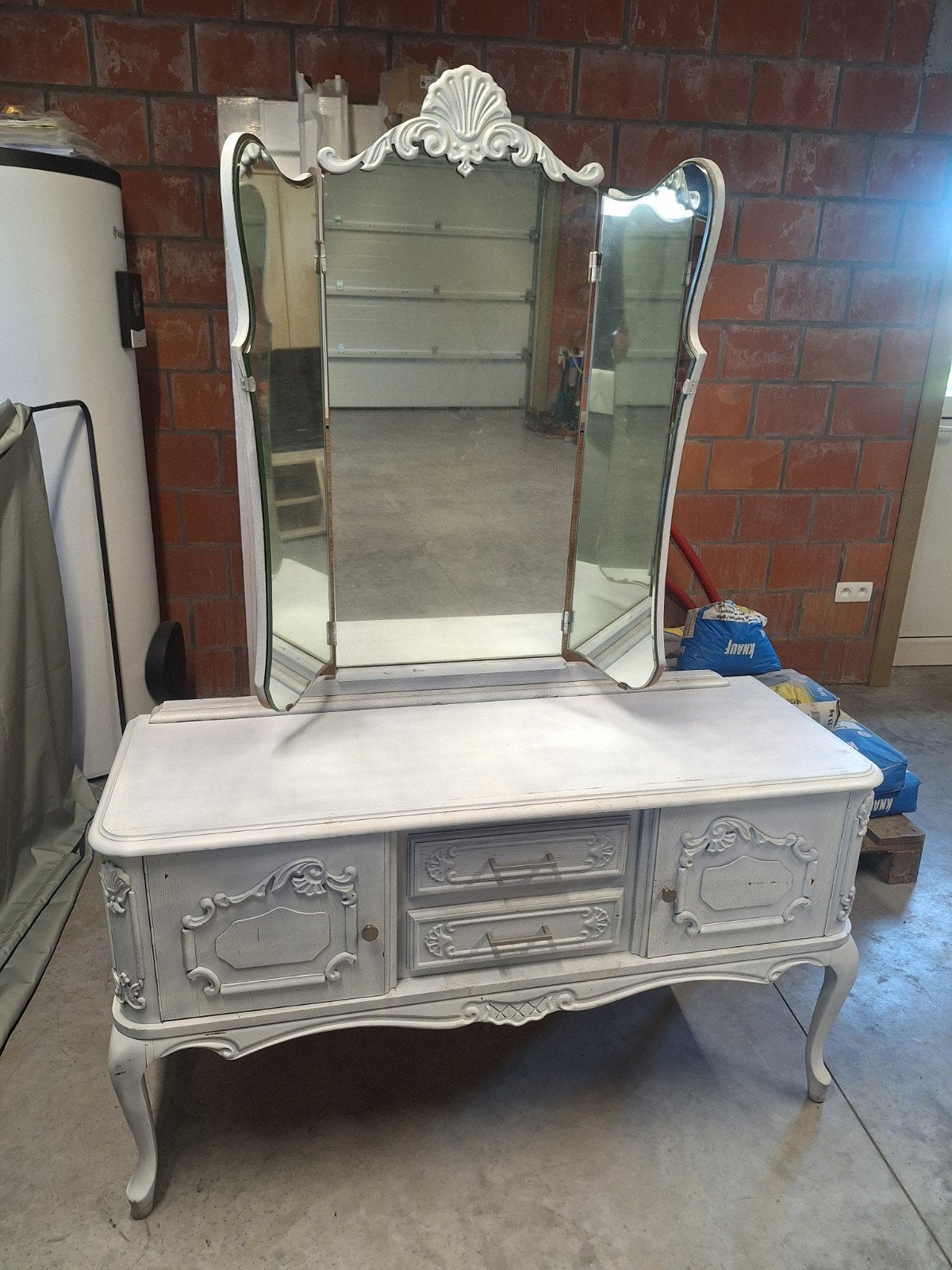 vintage kastje met spiegel, Huis en Inrichting, Tafels | Kaptafels, Ophalen