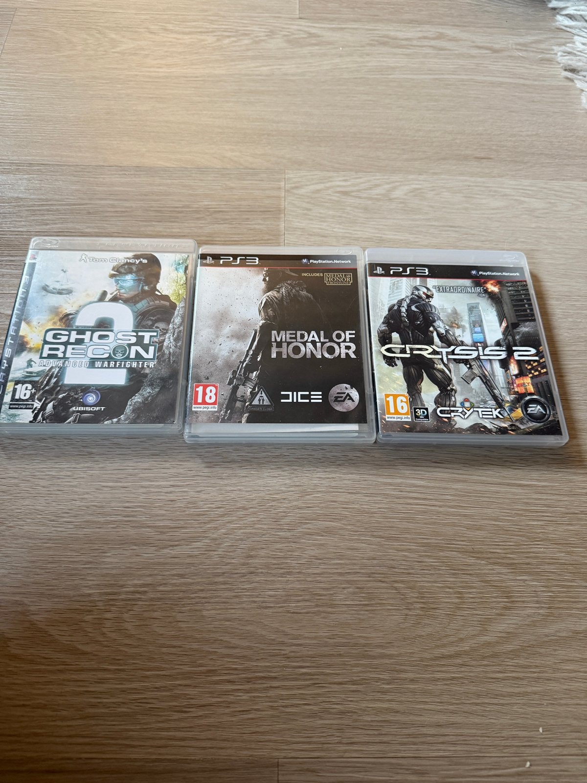 Lot de 3 jeux PS3 – Ghost Recon, Medal of Honor, Crysis 2, Envoi, Comme neuf