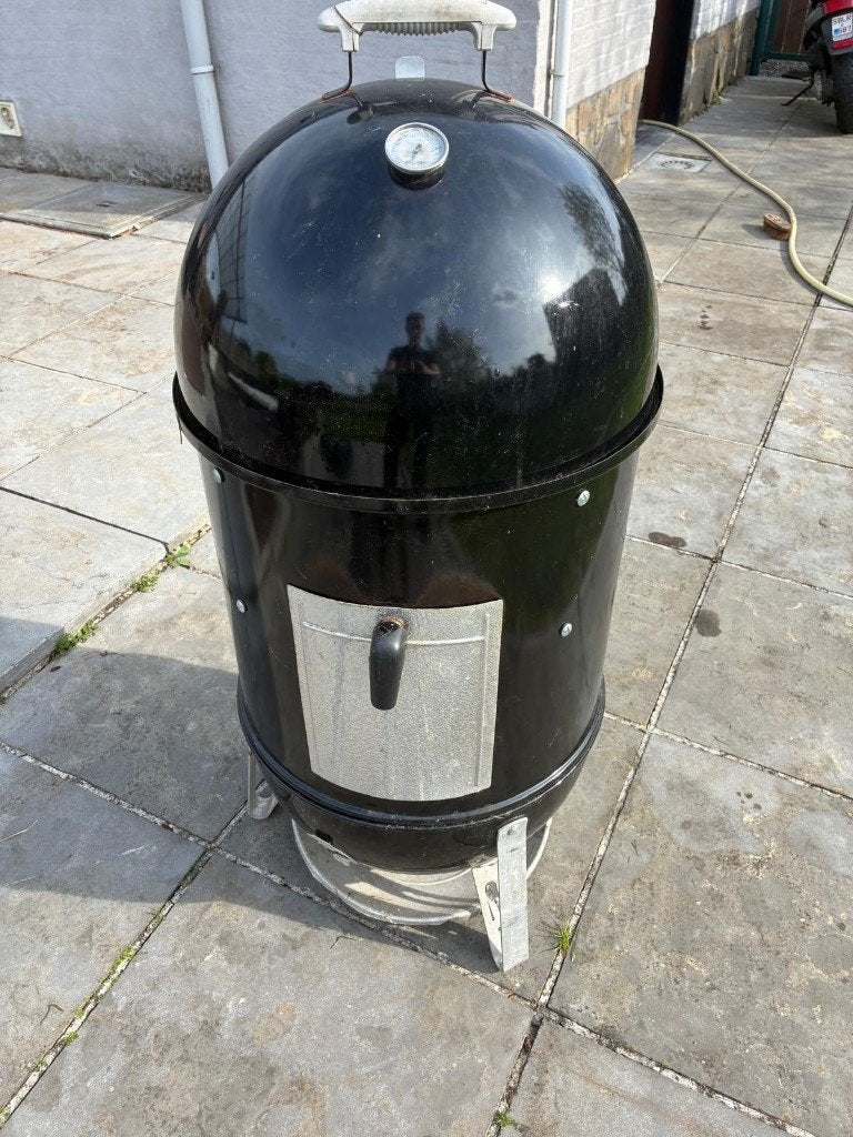 Weber Barbecue houtskool met temperatuurmeter Green Egg, Tuin en Terras, Ophalen, Gebruikt, Weber, Met accessoires