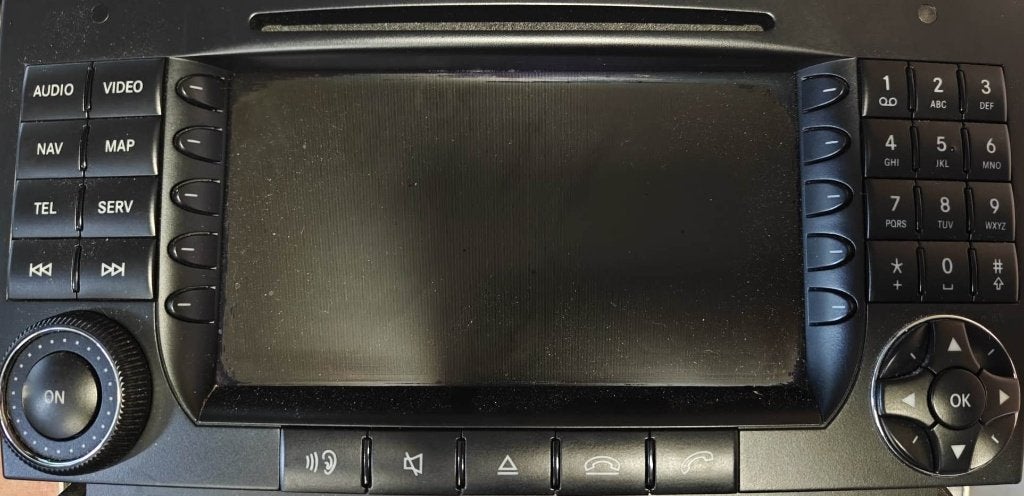 Radio Navigatie scherm MB C180 herstelling LCD A203, Ophalen of Verzenden, Gebruikt, Mercedes-Benz