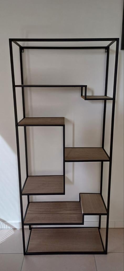 Boekenkastplank in industriële stijl, Huis en Inrichting, Ophalen, Minder dan 150 cm, Metaal, 150 tot 200 cm