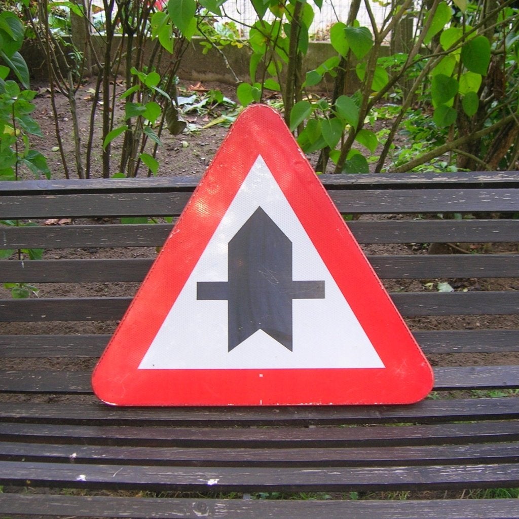 Verkeersbord “ Voorrangsbord B15a”, Verzamelen, Overige Verzamelen, Gebruikt, Ophalen