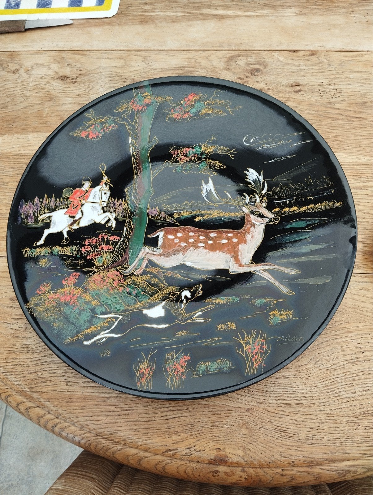 Assiette décorative émaux noir de longuy, Enlèvement ou Envoi