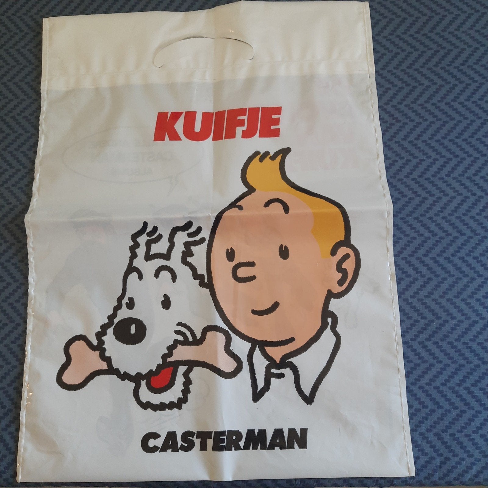 CHAT * CASTERMAN * JOLI SAC FOURRE-TOUT EN PLASTIQUE* COMME, Collections, Personnages de BD, Comme neuf, Ustensile, Tintin, Enlèvement