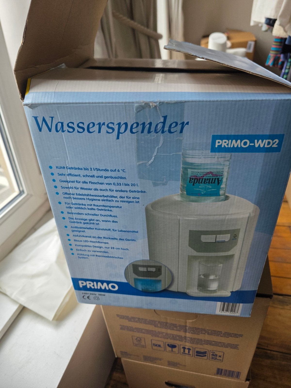 waterdispenser, Ophalen