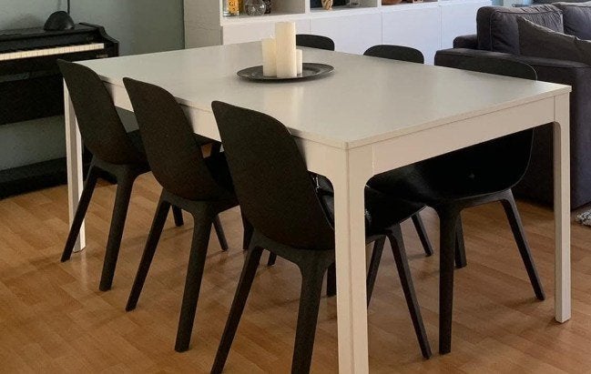 IKEA EKEDALEN WIT uitschuifbare eettafel 180/240 x 90 cm, Comme neuf, Enlèvement, 50 à 100 cm, Rectangulaire