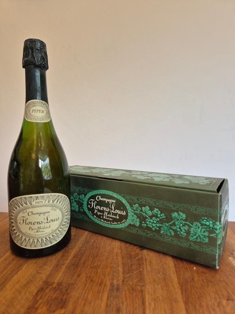 Champagne Vintage 1975 Piper-Heidsieck, Collections, Vins, Enlèvement ou Envoi, Champagne, Utilisé, France