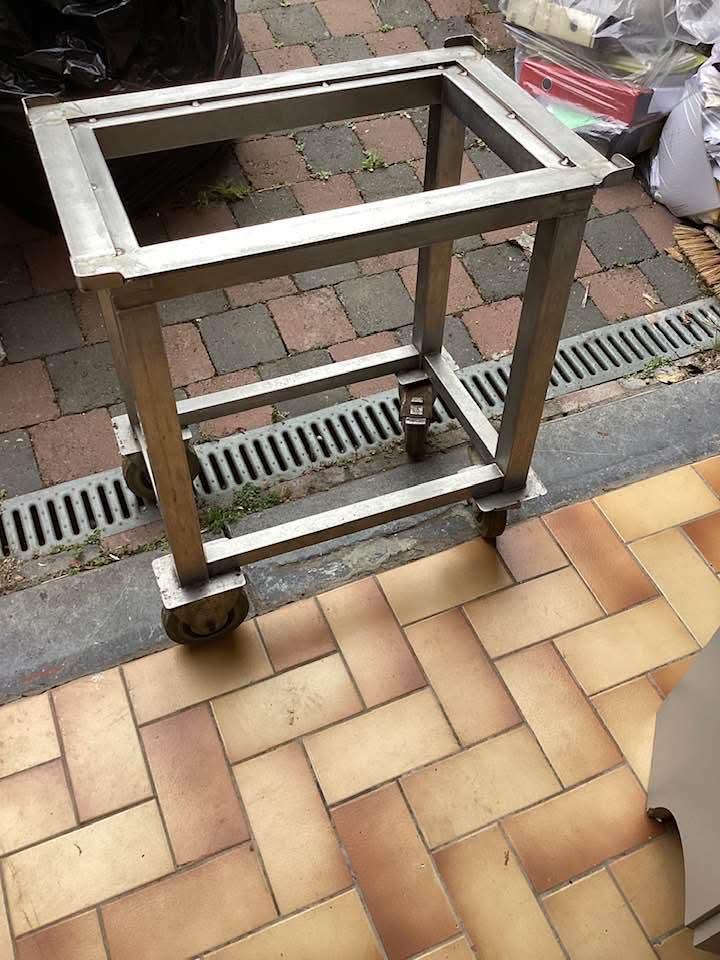 Chariot inox professionnel robuste, Huis en Inrichting, Keuken | Keukenbenodigdheden, Gebruikt, Ophalen
