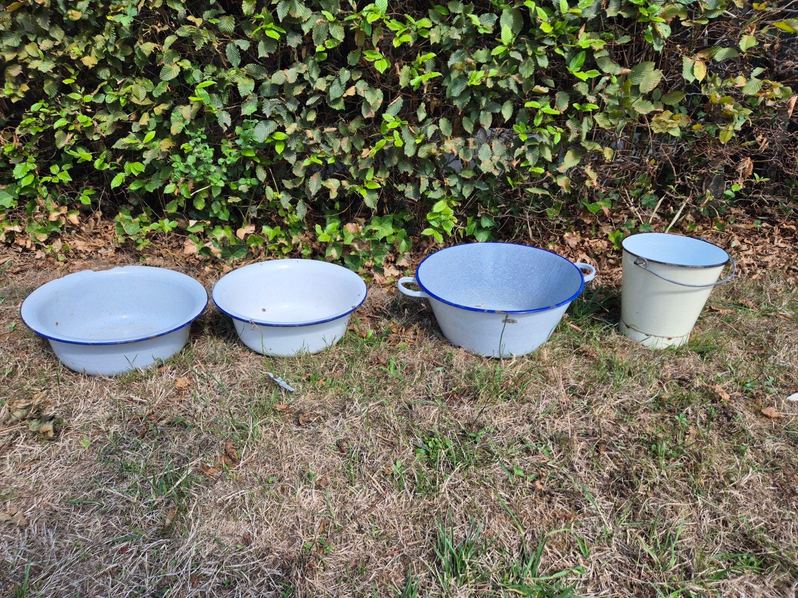 Bassines, seau émaillés, Jardin & Terrasse, Bacs à fleurs & Jardinières, Enlèvement