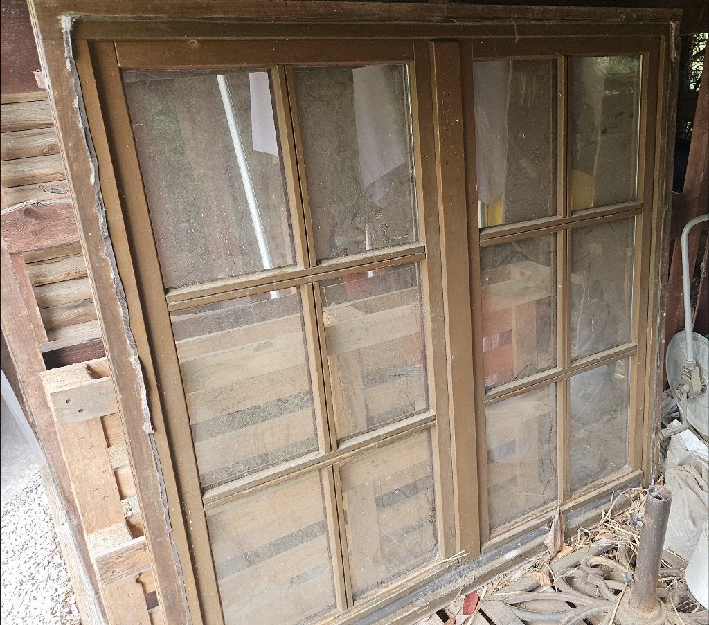 Chassis double ouvrant en Meranti, Double vitrage, 120 à 160 cm, Fenêtre de façade ou Vitre, Enlèvement