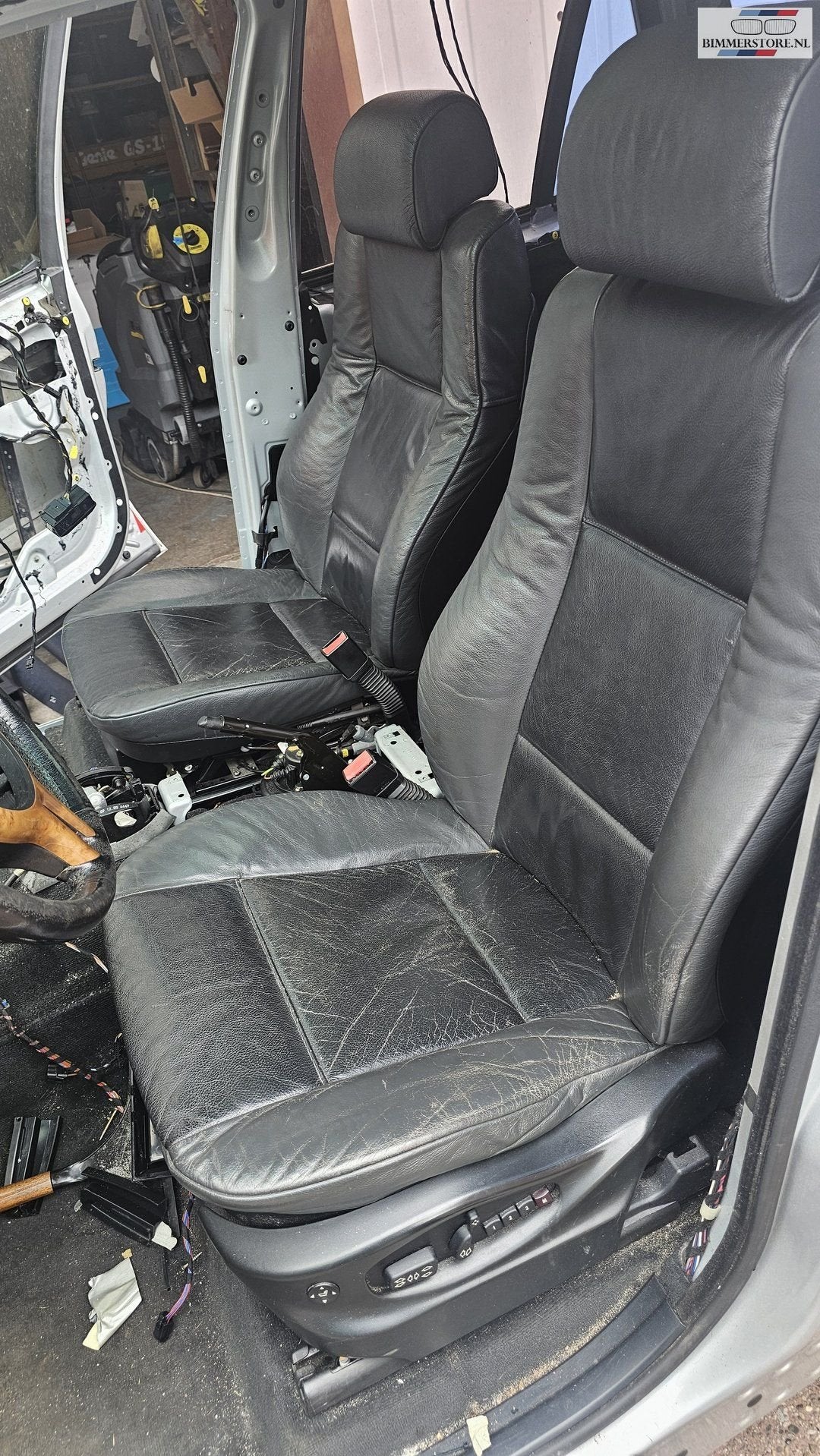 Zwart - grijs leren comfort stoel rechts BWW X5 Serie E53, Auto-onderdelen, Interieur en Bekleding, Gebruikt, -, -, Ophalen of Verzenden