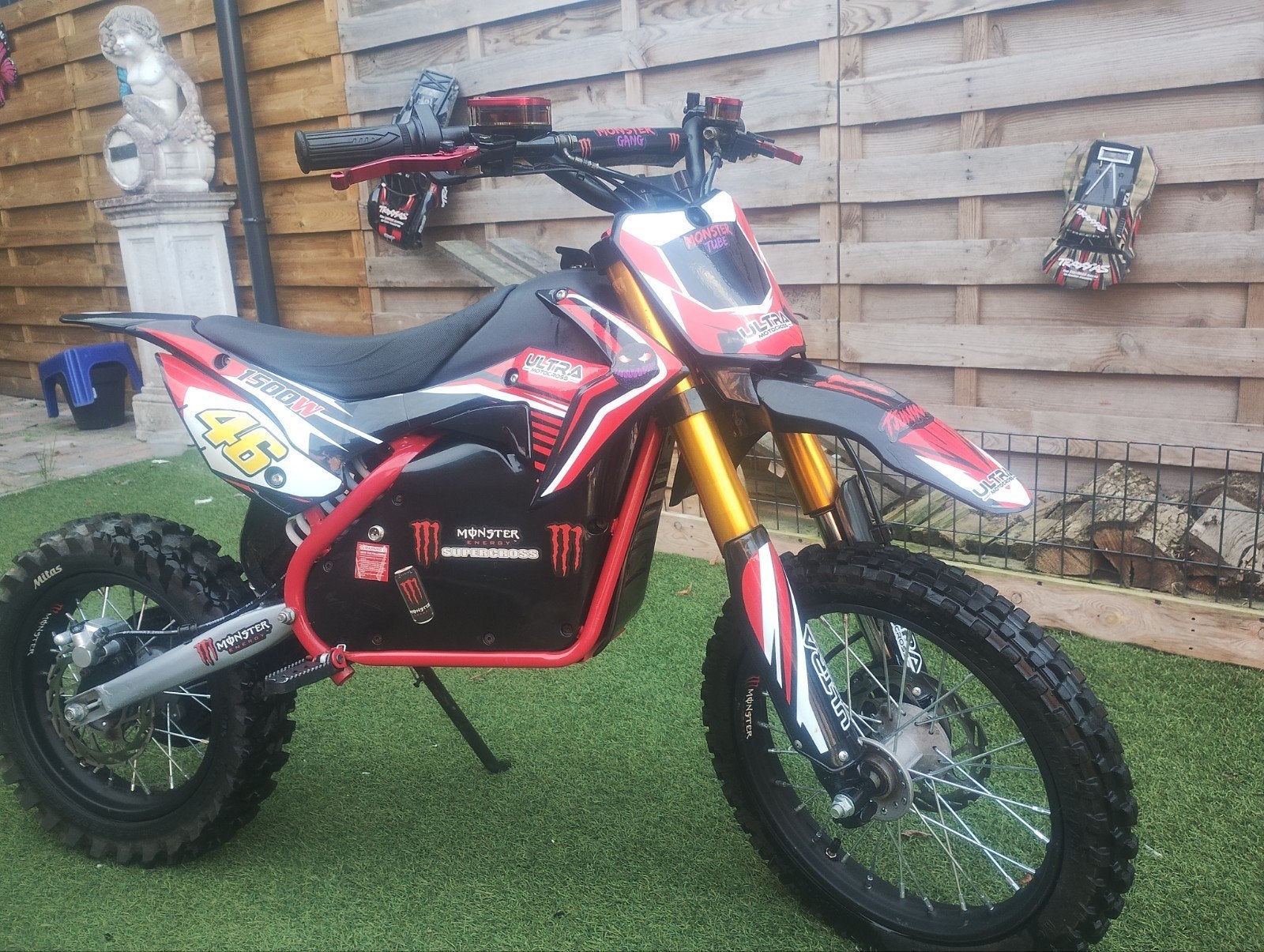 E pitbike crosser Ultra 1500w 60v, Fietsen en Brommers, Ophalen, Zo goed als nieuw, Overige merken