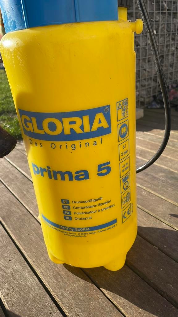 Te koop drukvat Gloria 5l met regelbaar ijzeren sproeikop, Ophalen, Zo goed als nieuw, Overige soorten