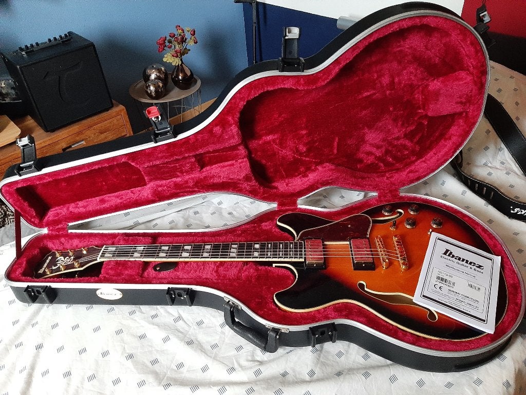 Ibanez Ibanez AS113 Brown Sunburst in koffer ( nieuw ), Muziek en Instrumenten, Snaarinstrumenten | Gitaren | Elektrisch, Ophalen
