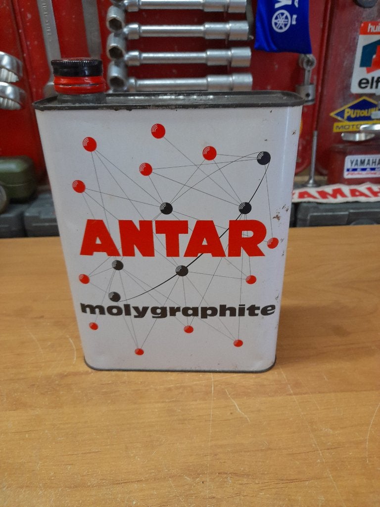 ancien bidon huile vide antar molygraphite, Verzenden, Gebruikt, Overige typen