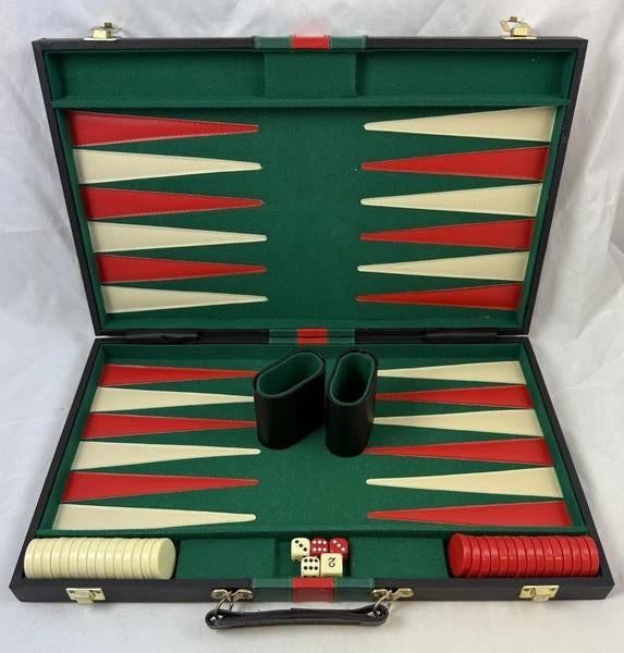 Backgammon Koffer bordspel gezelschapsspel Compleet 56x46cm, Een of twee spelers, Verzenden, Zo goed als nieuw