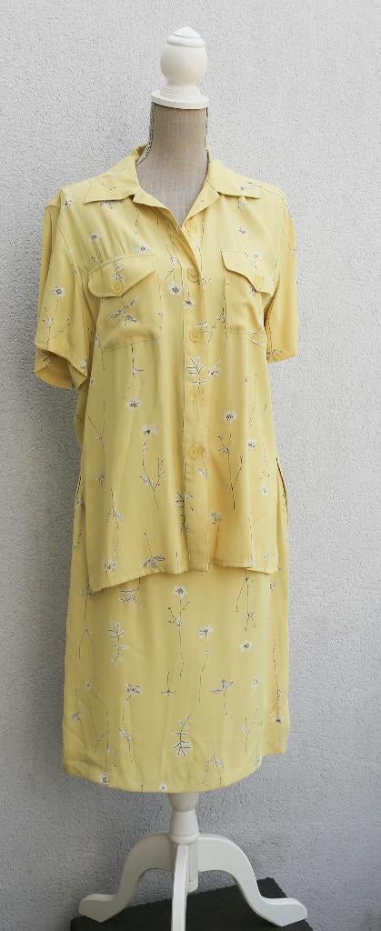 Ensemble vintage Anne Weyburn T40, Anne Weyburn, Taille 38/40 (M), Porté, Jaune
