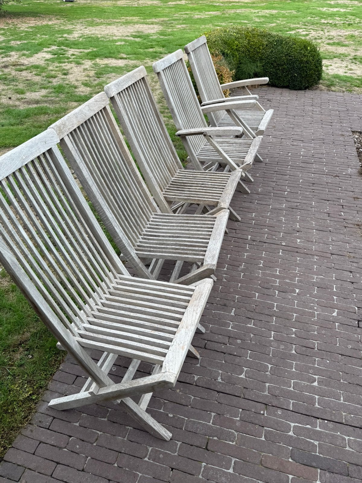 Houten stoelen, Tuin en Terras, Ophalen, Gebruikt, Hout
