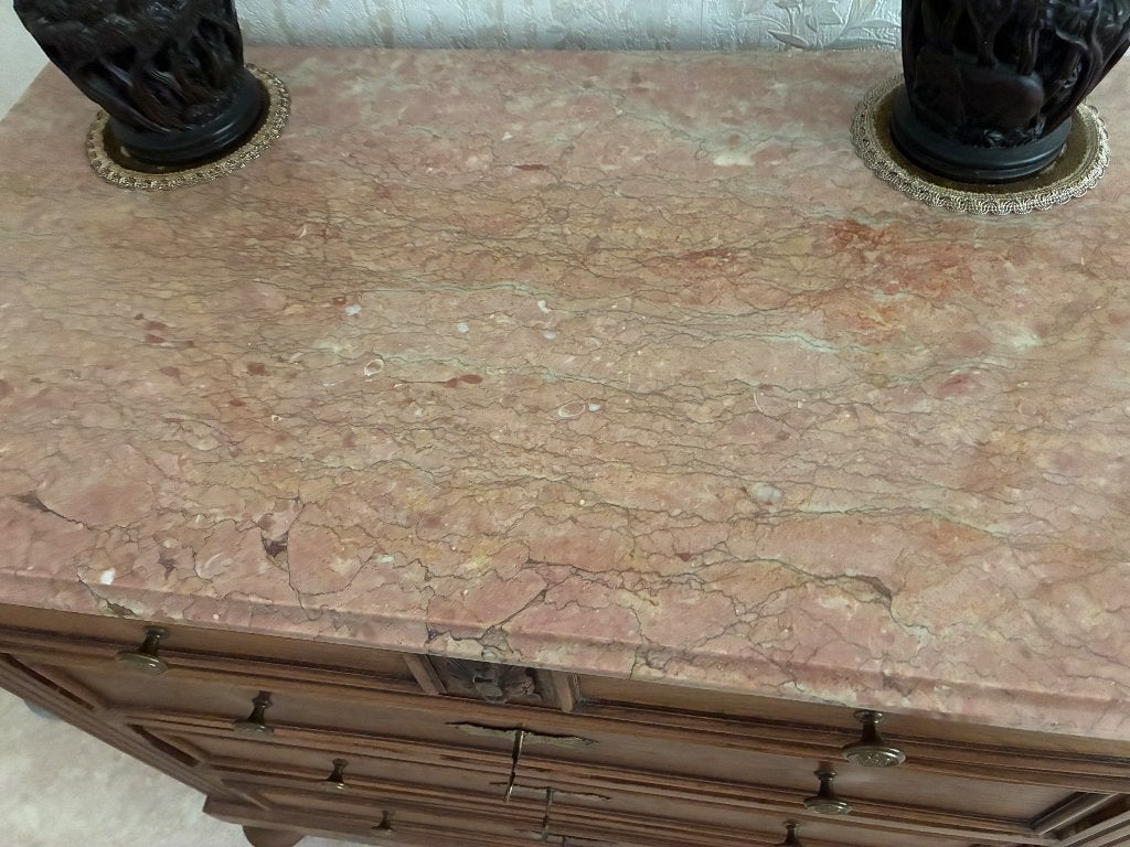 Antieke Commode met marmeren blad, Enlèvement